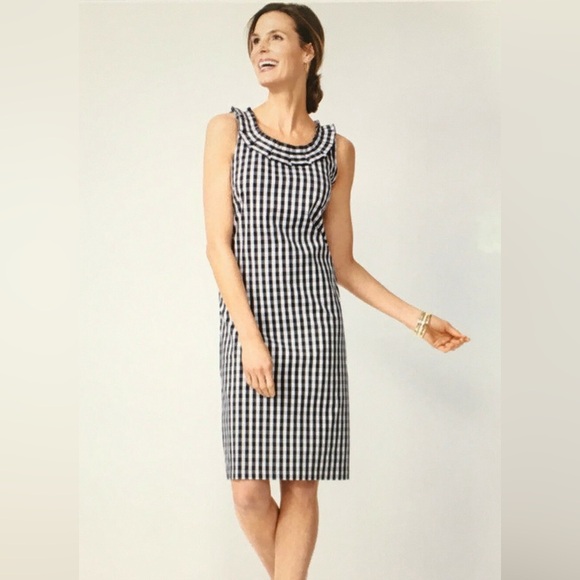 Talbots Dresses & Skirts - Talbots Gingham Black and White Mini Dress